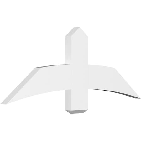 Ekena Millwork Bellingham Architectural Grade PVC Gable Bracket, 48"W x 18"H x 2"D x 6"F, 9/12 Pitch GBP048X18X0206BEL00
